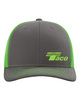 Richardson Snapback Trucker Cap- Charcoal/Neon Green