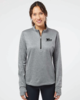 Adidas - Women's Brushed Terry Heathered Quarter-Zip Pullover 